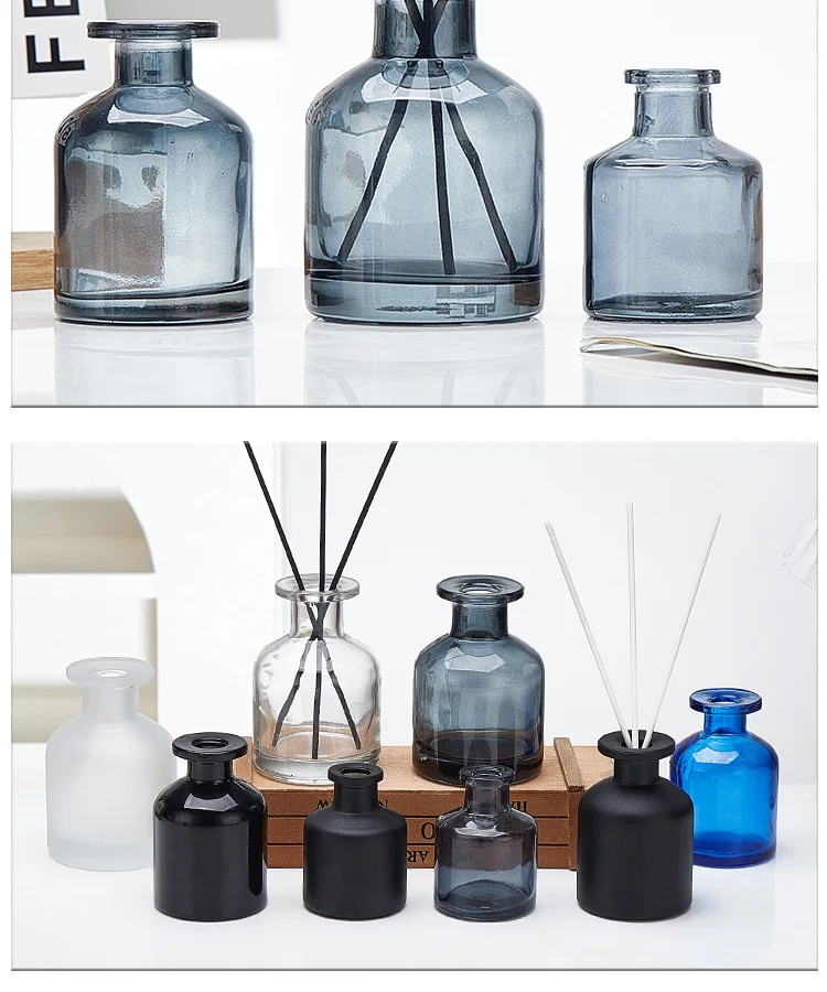 1pc White/Light Yellow/Pink 50ml Home Fragrance Diffuser Bottle Party Gifts Glass Container Reed Diffuser Essential Oil Bottle