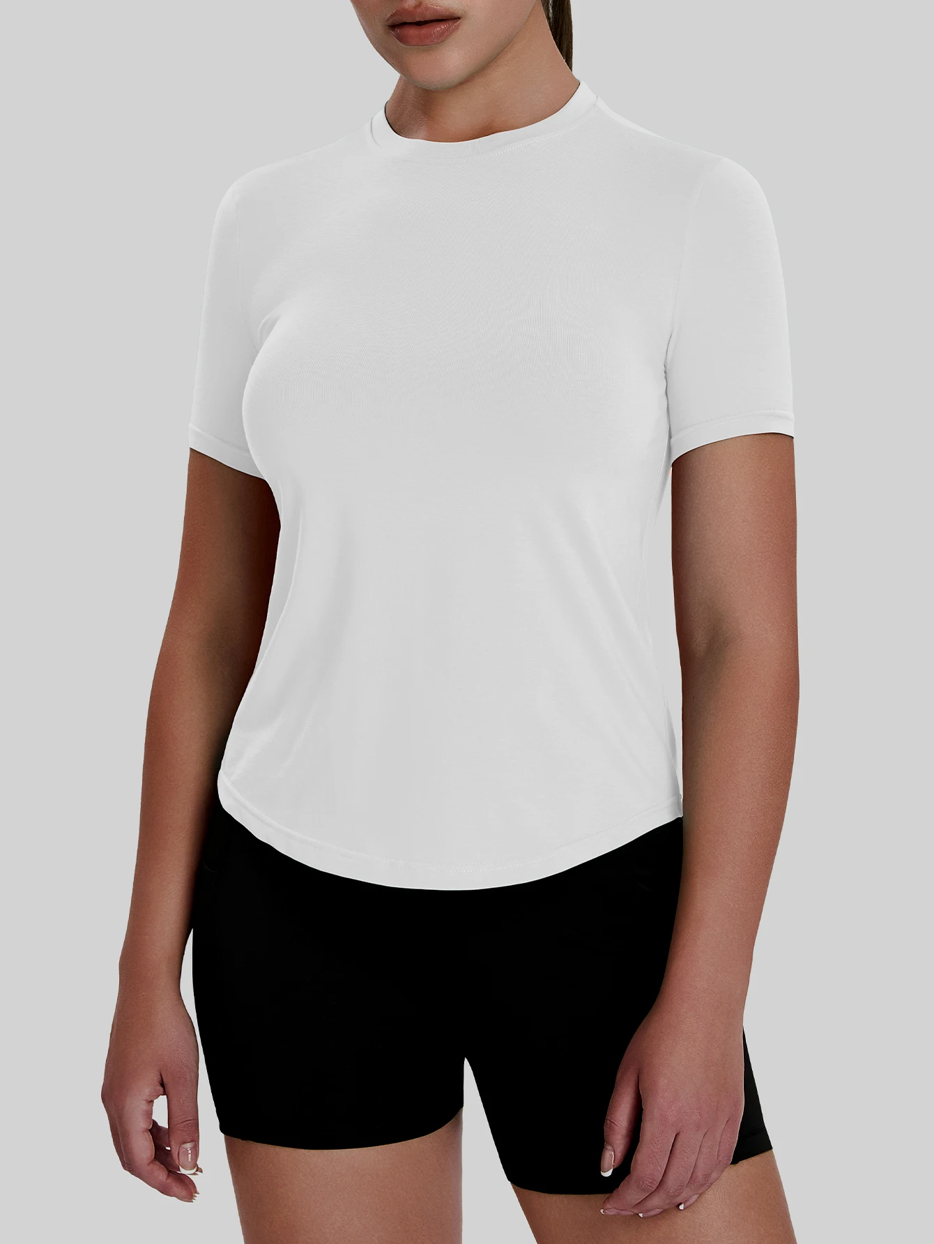 Women's Breathable Yoga Short Sleeve Top Moisture-Wicking Workout T-Shirt Stretchy Gym Fitness Running Activewear comfort summer