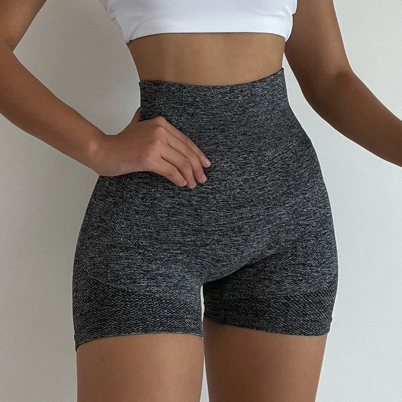 Women's Yoga Shorts High Waisted Hip Lifting Fitness Leggings Abdominal Fitness Running Women's Seamless Yoga Pants