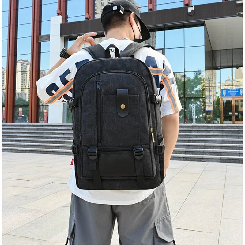 17in Women Backpacks Large Capacity Man Travel Mountaineering Male Luggage Canvas Bucket Shoulder Bags for Boy 5 Colors Outfit