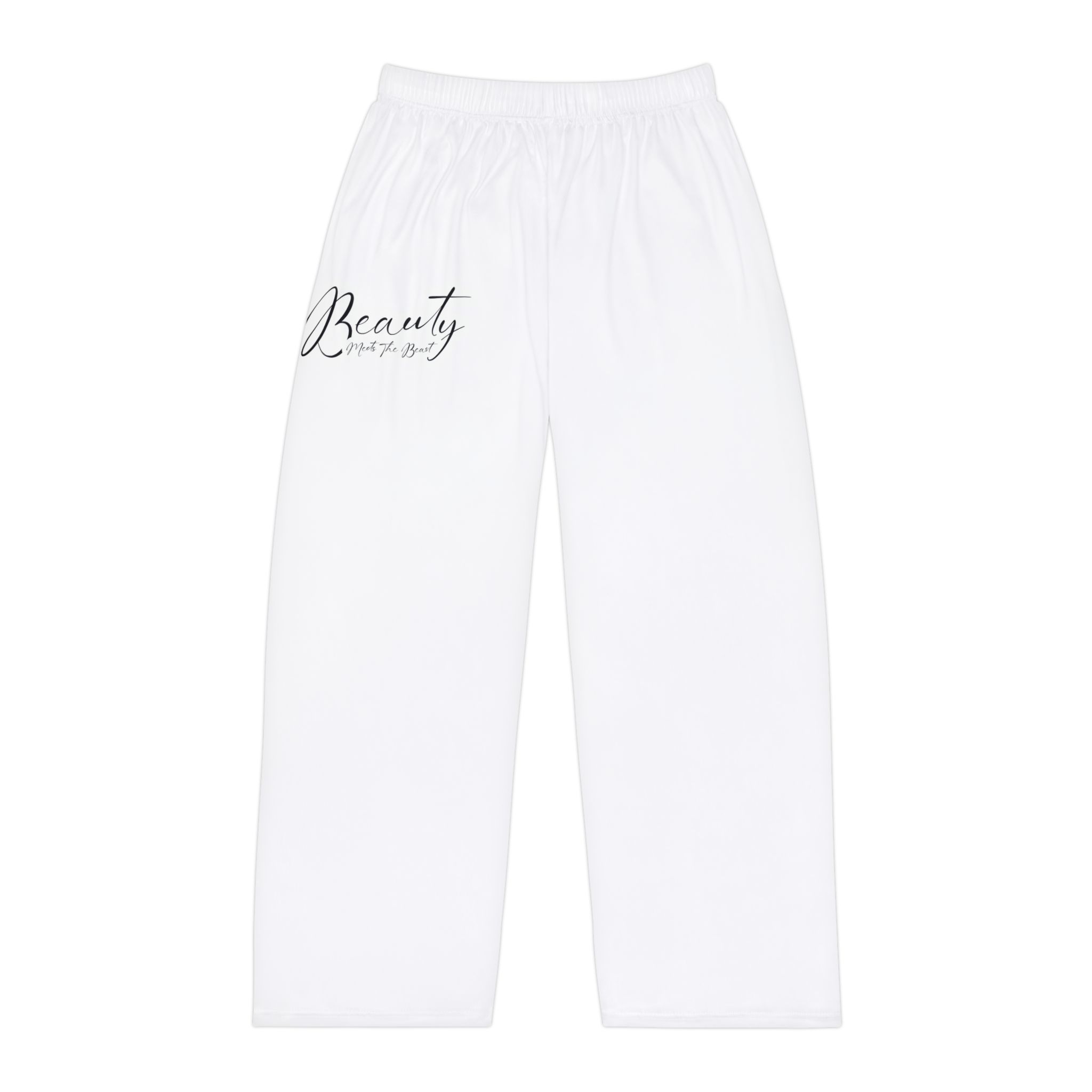 Men's Pajama Pants with 'Beauty' Design, Cozy Sleepwear, Relaxation Pants, Gift for Him, Weekend Lounging