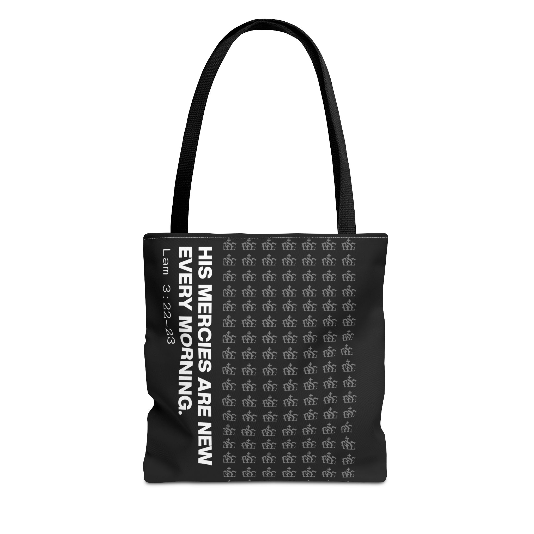 Inspirational Tote Bag, Motivational Tote, Everyday Carry Bag, Gift for Faith, Religious Quote Bag, Stylish Black Tote